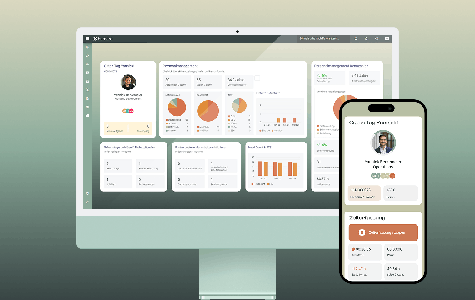 humera HR Suite Dashboard